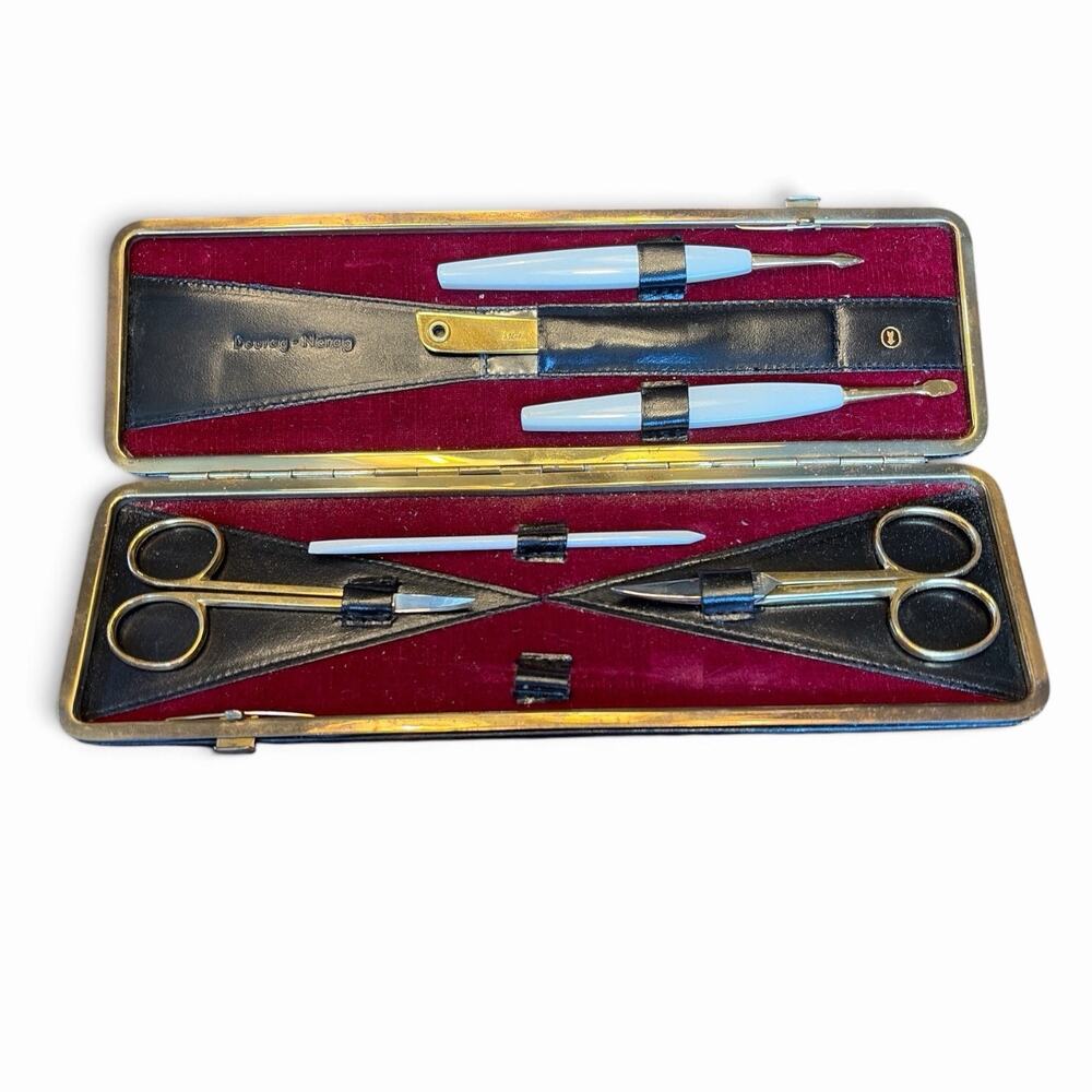 Vintage Manicure Grooming Kit German Deurag-Nerag Solingen Germany